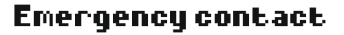Emergyency contact